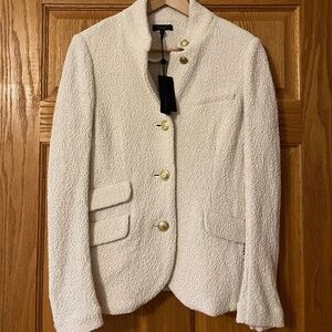 Rag & Bone Slade Blazer Textured Knit off white size 8 NWT